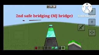 how to jump bridge and safe bridge on mcpe (New controls ) guide