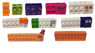 numberblocks 2 times table from MathLink Cubes 넘버블럭스 만들기  マスリンク ナンバーブロックス 數字方塊積木 學習數字九九乘法2的乘法