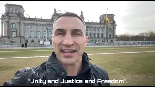 Wladimir Klitschko Thanking Germany for their help in war with russia