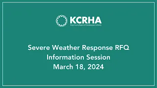 2024 Severe Weather Response RFQ Information Session