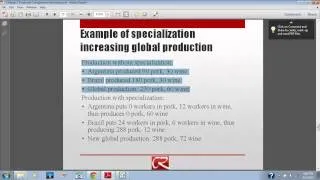 Trade and Comparative Advantage Part 2