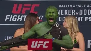 Ion Cutelaba paints himself green for UFC weigh-in, rips shirt like The Hulk | UFC ON FOX