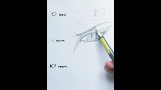 Drawing Orochimaru's eye in 10 sec | 1 min | 10 min #anime #drawing