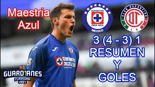 Cruz Azul vs Toluca 3 1  Resumen y Goles  Liga MX 2021 4tos de Final  ( Los Azules dan confianza)