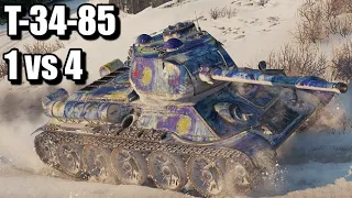 World of Tanks T-34-85 - 7 Kills 2,2K Damage (1vs4) Glacier