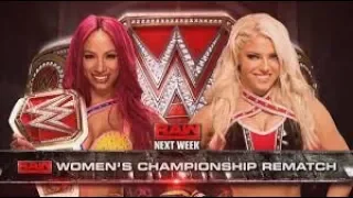 sasha banks vs alexa bliss RAW women´s champion  28-08-2017