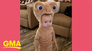 Adorable toddler in E.T. Halloween costume cracks up whole family | GMA