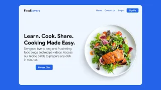 Food Recipe Website using Tailwind CSS, JavaScript & PHP | Ashutosh Hathidara