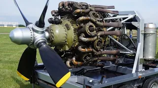 Big Old Bristol Hercules Engines COLD STARTING UP and COOL SOUND 2