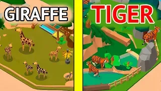 Idle Zoo Tycoon! Max Level Asia Park - Tiger Crane Monkey Panda Unlocked! Fastest Evolution of Zoo