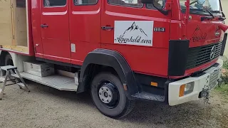 Mercedes 814 Feuerwehr Reisemobil  Feuerwehr Wohnmobil  Camper Ausbau