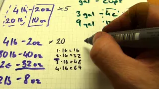 Multiplication with lb-oz & gallons, cups, tablespoons