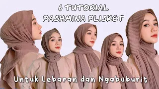 6 Tutorial Pashmina Plisket Lebaran