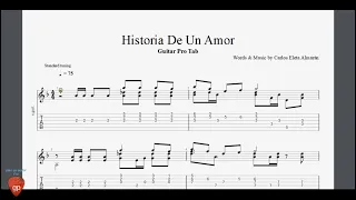 Historia De Un Amor - Carlos Eleta Almarán - Guitar Pro Tab