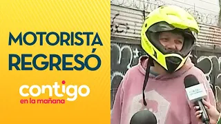 "ESTABA TODO AVERGONZADO": Conductor que dejó su moto volvió a fiscalización - Contigo en la Mañana