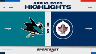 NHL Highlights | Sharks vs. Jets - April 10, 2023