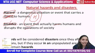 Introduction to Natural Hazards & Disasters: Types, Management, and Mitigation Strategies | NTA NET
