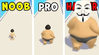 Noob vs Pro vs Hacker in Get fat