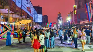 4K 🇹🇭 Walking Bangkok's Most Popular Downtown | Central World to Pratunam | Thailand 2023