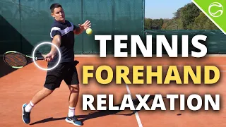 Tennis Forehand Tip - ONE Simple TRICK To Stay Loose & Relaxed