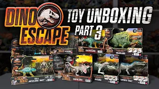 UNBOXING Jurassic World Dino Escape PART 3: 4K Review of NEW 2021 Mattel Toys / collectjurassic.com