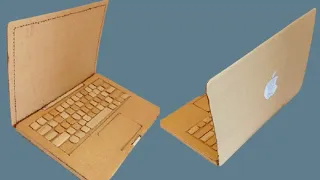#DIY-How to Make A laptop with Cardboard.Apple laptop/Как сделать ноутбук из картона