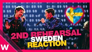 🇸🇪 Sweden Second Rehearsal (REACTION) Marcus & Martinus "Unforgettable" Eurovision 2024