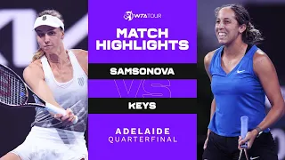 Liudmila Samsonova vs. Madison Keys | 2022 Adelaide 250 Quarterfinal | WTA Match Highlights