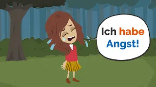 Deutsch lernen | Mia hat sich im Wald verlaufen! | Wortschatz und wichtige Verben