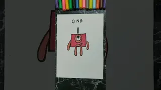 How to Draw Number ONE from Number Blocks / Super Kids Drawing