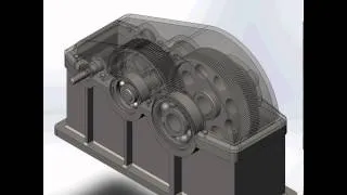 Двухступенчатый цилиндрический редуктор с прямозубо шевронным зацеплением
