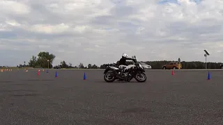 Practice makes perfect - Gymkhana fun with MT07 - VStrom 650