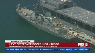 Navy Destroyer Docks in San Diego