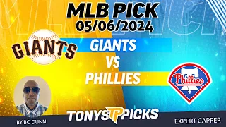 San Francisco Giants vs Philadelphia Phillies 5/6/2024 FREE MLB Picks and Predictions by Bo Dunn