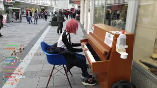 HAchubby plays Coffin song on public piano