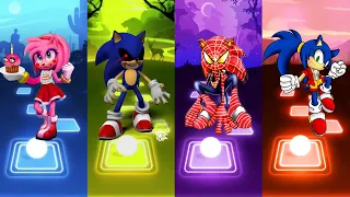 Sonic Exe 🆚 Spiderman Sonic 🆚 Amy Rose Sonic 🆚 Sonic Girl | Sonic Music Gameplay Tiles Hop