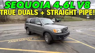 2004 Toyota Sequoia 4.6L V8 TRUE DUAL EXHAUST w/ STRAIGHT PIPES!