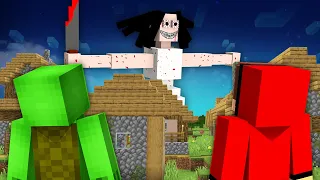 How Survive 100 Days From Giant SERBIAN DANCING LADY in Minecraft Challenge JJ and Mikey Maizen