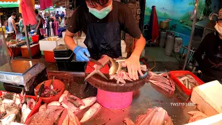 市場攤商 | 虱目魚,吳郭魚切割技巧 Traditional market - Milkfish Cutting Knife skills ft.Tilapia cutting | Seafood