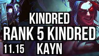 KINDRED vs KAYN (JUNGLE) | Rank 5 Kindred, 6/2/8 | TR Challenger | v11.15