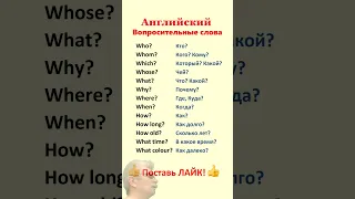 Вопросительные слова. Английские слова и фразы. Английский язык для начинающих.   #shorts   HEAD