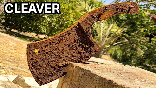 Restoration Professional of a Very Rusty Bushcraft Cleaver