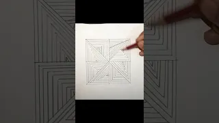 Geometric illusion drawingil 3D illusion art || easy pattern |geometric shape |l step by step