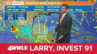 Friday 12PM Tropical Update: Invest 91 could bring rain to Gulf coast next week