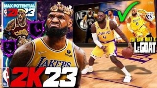 How To Make The MOST OFFICIAL 6'9 LeBron James Build In NBA 2K23 w/ 99 Driving DUNK  & GOLD BULLY