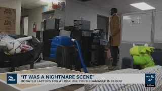 Flood damages donated computers for students