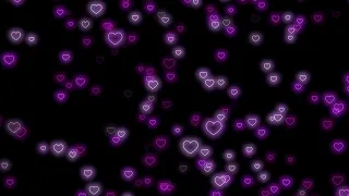 Flying Heart💜Purple Heart Background | Neon Light Love Heart Background Video Loop 2 Hours