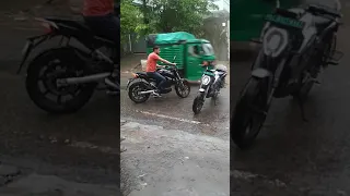 Revolt electric bike in rain 🌧️