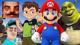 Hello Neighbor - New Secret Neighbor Terminator Ben 10 Shrek Mario History Gameplay Walkthrough