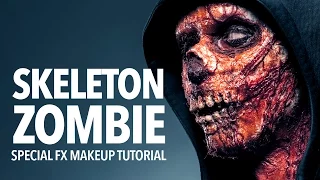 Skeleton zombie special fx makeup tutorial